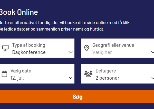 Så er vi live med online mødebooking!